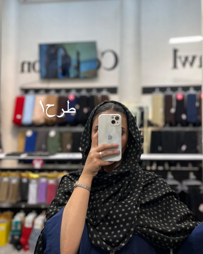 شال نخ پنبه مشکی کرم طرح دار