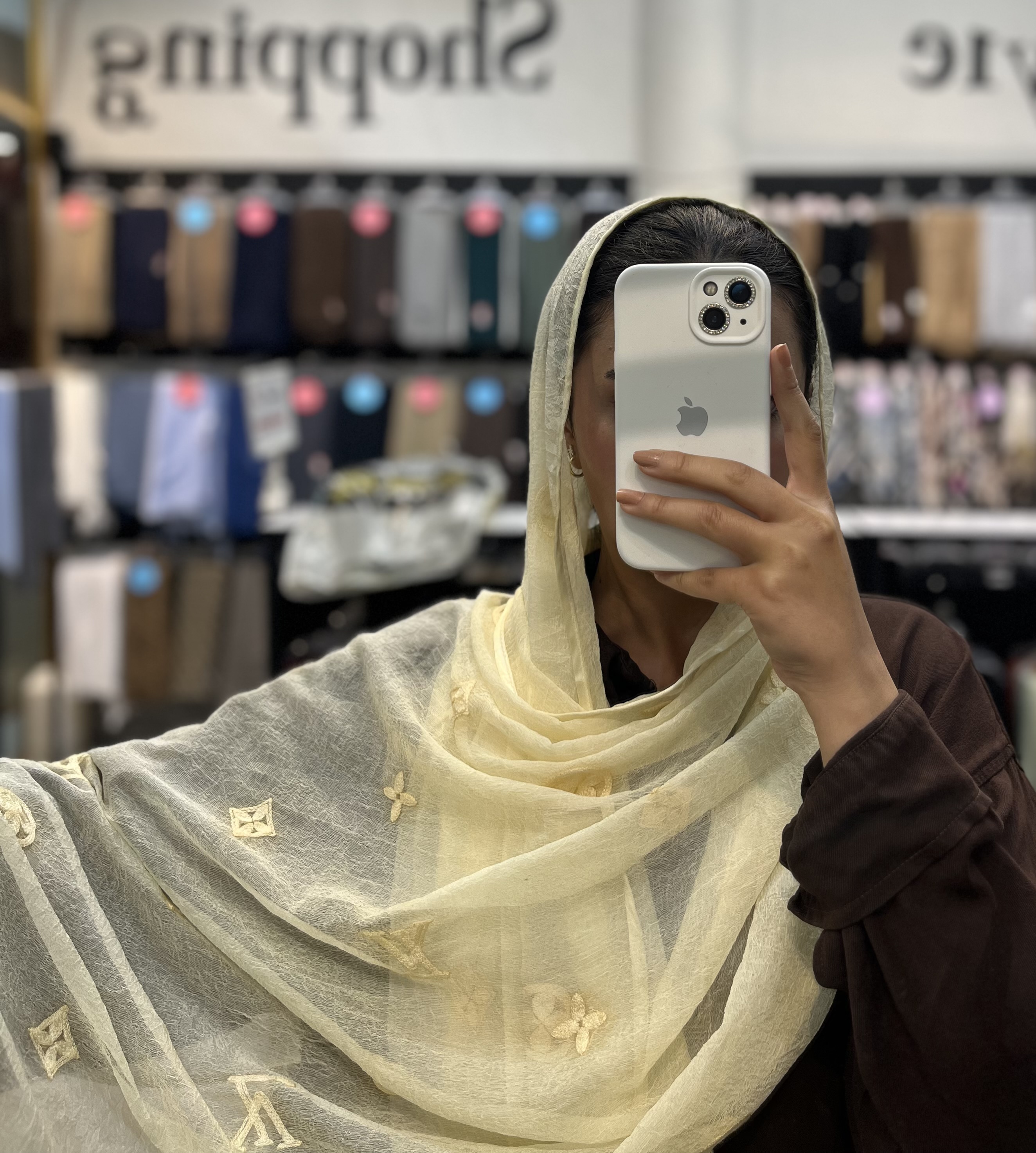 شال حریر وارداتی تک رنگ کره ای