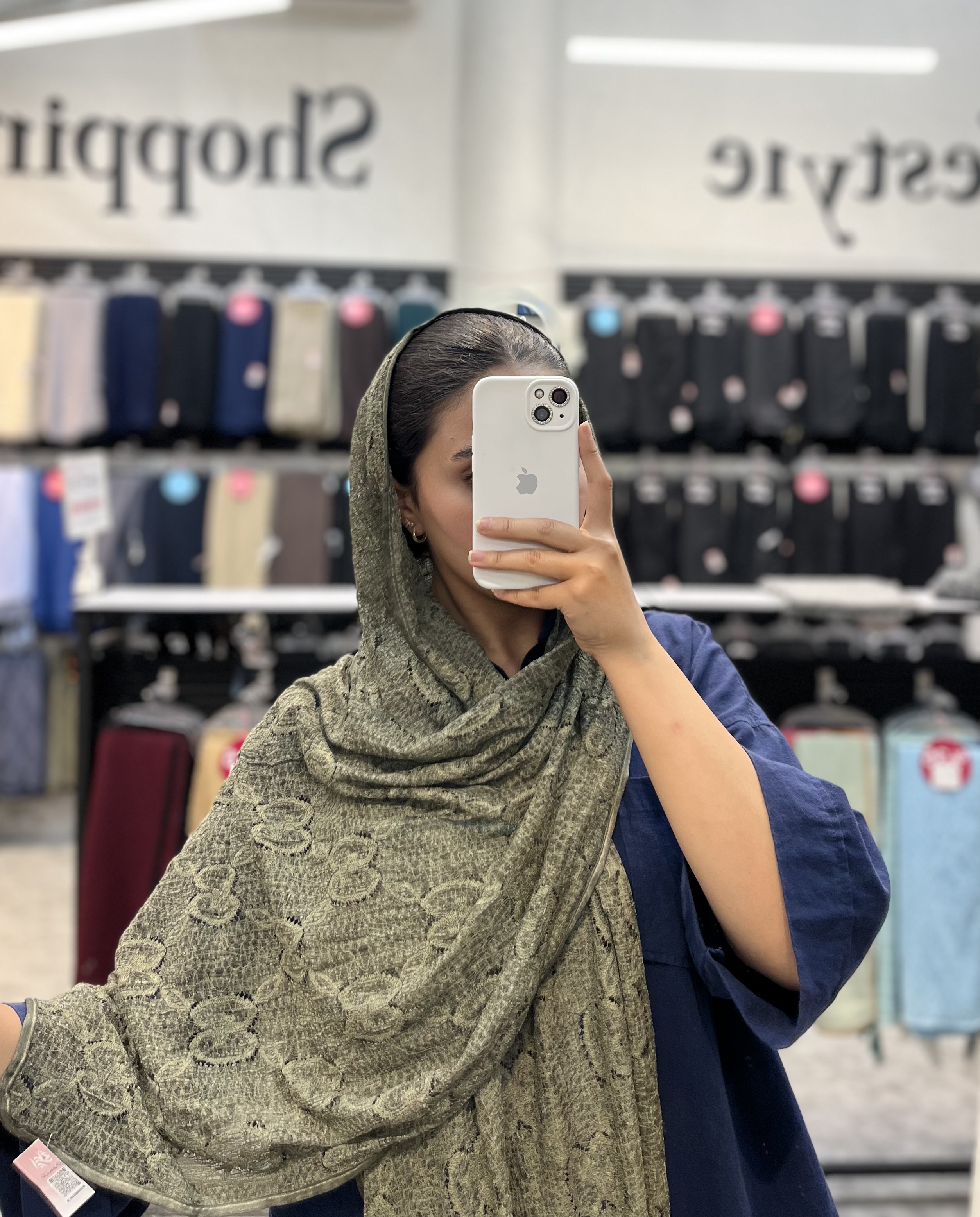 شال نخ کتان وارداتی طرح قوچی