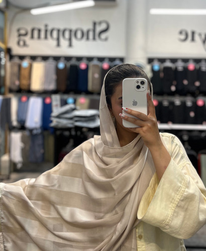 شال حریر راه راه